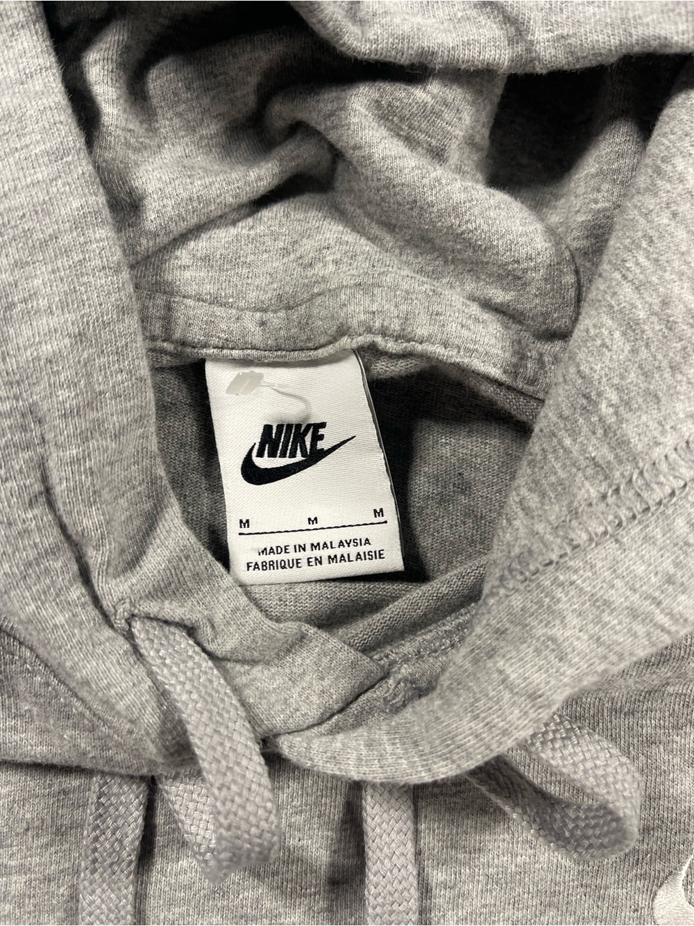 Nike Light Gray Pullover Hoodie with Small Chest Logo - Picture 5 of 6